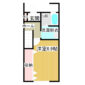 間取り　リアンジュA棟　1LDK1階